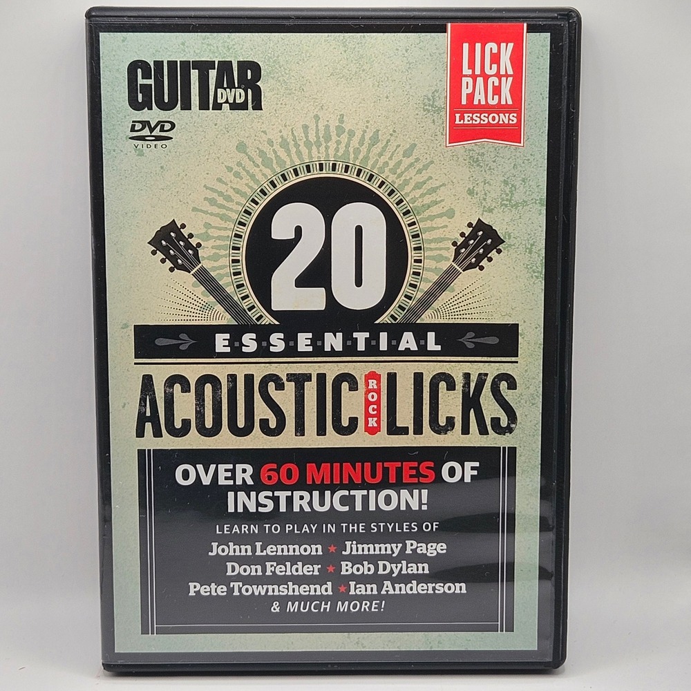 Guitar World 20 Essential Acoustic Rock Licks DVD Lessons Andy Aledort 40561